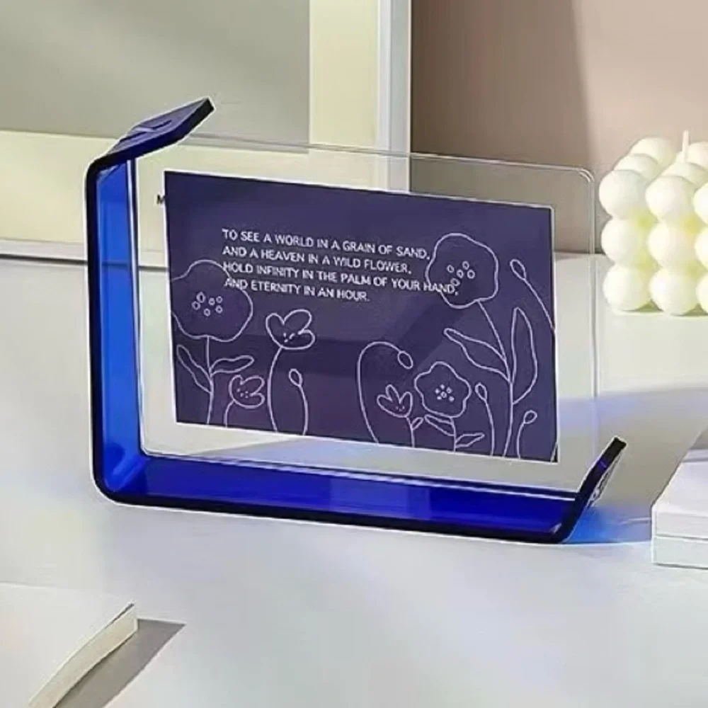 Blue Translucent Acrylic Photo Frame